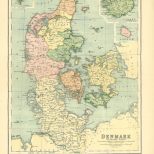 Map of Denmark, The Chambers Encyclopaedia, Vol. 3, 1908