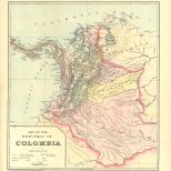 Map of the Republic of Colombia, Colombian and Venezuelan Republics, 1900
